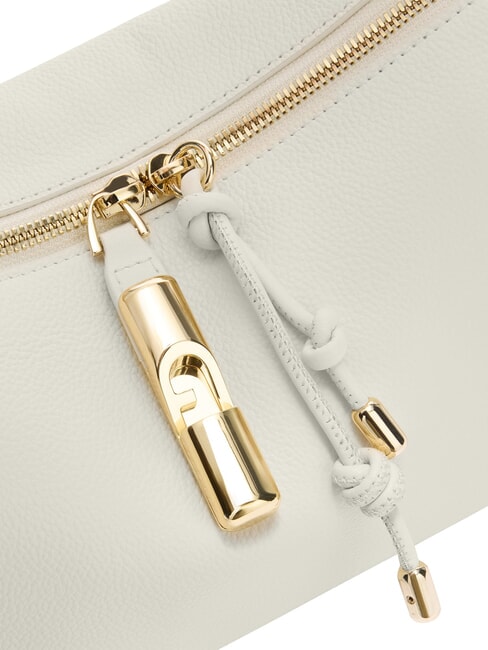 DEBBY Bolso de hombro de piel crema + brandy - Bolsos Mujer