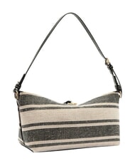 FURLA DEBBY Bolso de hombro, de piel y lino. tonos &iacute;ndigo - Bolsos Mujer - 4