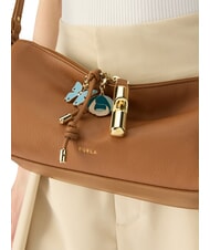 FURLA DEBBY Bolso de hombro de piel brandy - Bolsos Mujer - 4