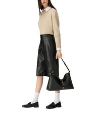 FURLA DEBBY Bolso de hombro de piel negro - Bolsos Mujer - 2