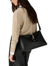 FURLA DEBBY Bolso de hombro de piel negro - Bolsos Mujer - 3