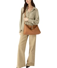 FURLA DEBBY Bolso de hombro de piel brandy - Bolsos Mujer - 2