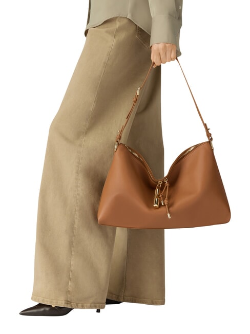 DEBBY Bolso de hombro de piel brandy - Bolsos Mujer