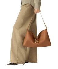 FURLA DEBBY Bolso de hombro de piel brandy - Bolsos Mujer - 3