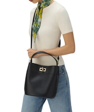 FURLA AMELIA Minibolso con correa para el hombro negro - Bolsos Mujer - 2