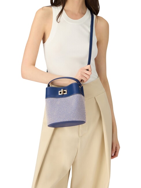 AMELIA Mini bolso tipo cubo, de mano tonos &iacute;ndigo - Bolsos Mujer