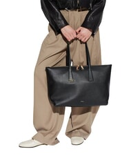 FURLA OLIVIA Bolso de hombro de piel para compras negro - Bolsos Mujer - 2