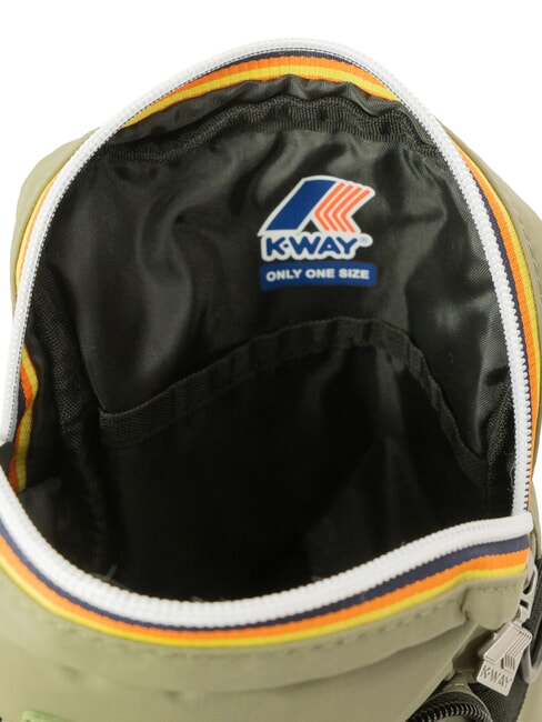 ERLOY Bolsa de nailon con bolsillo liquen verde - Bandoleras Hombre