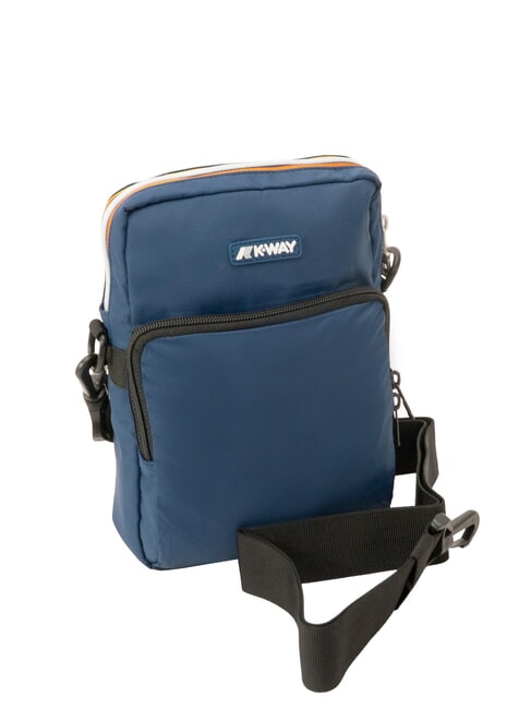 ERLOY Bolsa de nailon con bolsillo insignia azul - Bandoleras Hombre