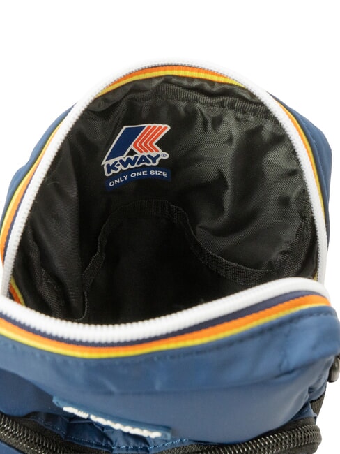 ERLOY Bolsa de nailon con bolsillo insignia azul - Bandoleras Hombre