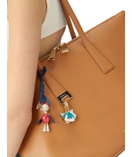 FURLA OLIVIA Bolso de hombro de piel para compras tabaco - Bolsos Mujer - 3