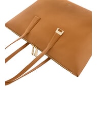 FURLA OLIVIA Bolso de hombro de piel para compras tabaco - Bolsos Mujer - 5