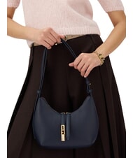 FURLA GOCCIA Bolso bandolera de piel martillada azul tinta - Bolsos Mujer - 2