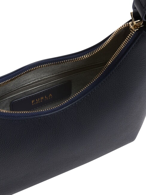 GOCCIA Bolso bandolera de piel martillada azul tinta - Bolsos Mujer