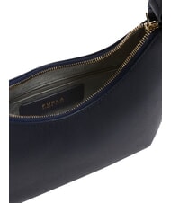 FURLA GOCCIA Bolso bandolera de piel martillada azul tinta - Bolsos Mujer - 6