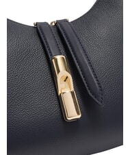FURLA GOCCIA Bolso bandolera de piel martillada azul tinta - Bolsos Mujer - 7