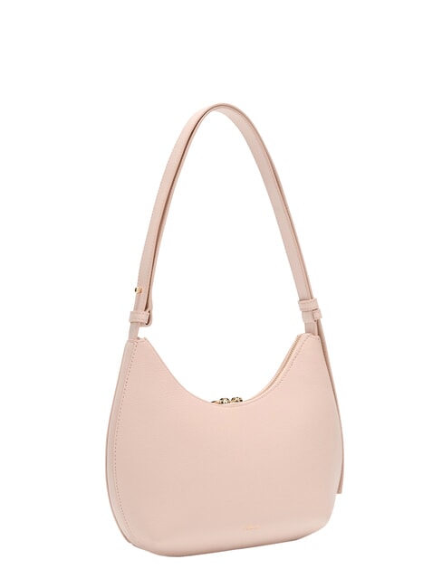 GOCCIA Bolso bandolera de piel martillada rosa polvoriento - Bolsos Mujer