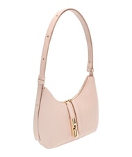 FURLA GOCCIA Bolso bandolera de piel martillada rosa polvoriento - Bolsos Mujer - 4