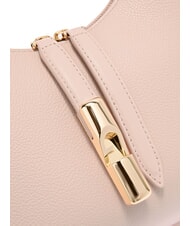 FURLA GOCCIA Bolso bandolera de piel martillada rosa polvoriento - Bolsos Mujer - 6
