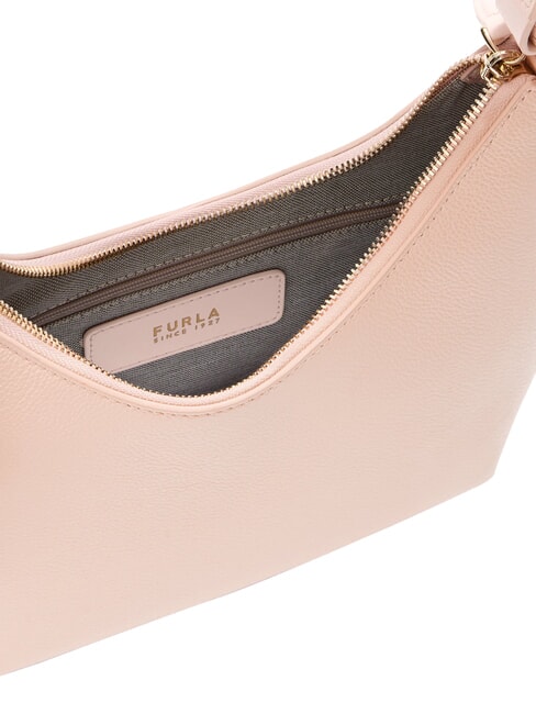 GOCCIA Bolso bandolera de piel martillada rosa polvoriento - Bolsos Mujer
