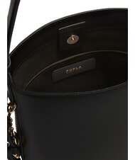FURLA ROXIE Bolso de hombro de piel negro - Bolsos Mujer - 7