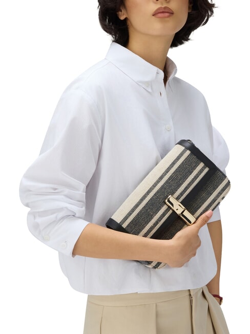 IRIDE Bolso de hombro de piel tonos &iacute;ndigo - Bolsos Mujer