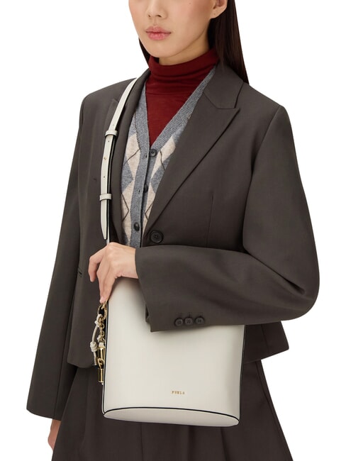 ROXIE Bolso de hombro de piel CREMA - Bolsos Mujer