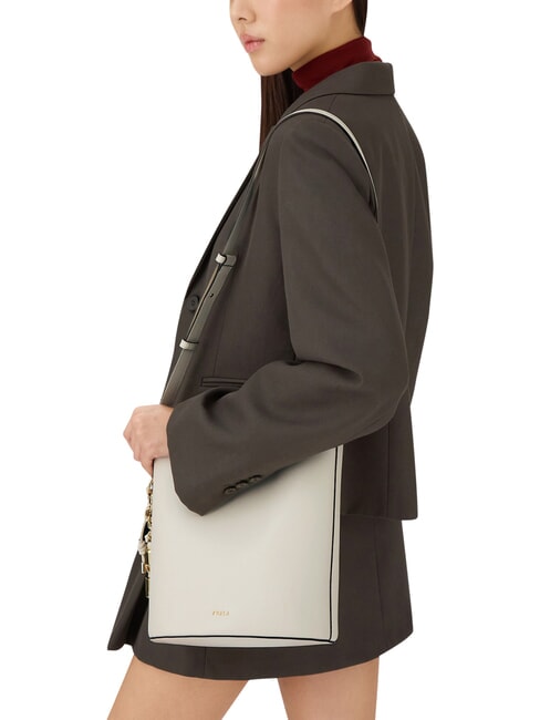 ROXIE Bolso de hombro de piel CREMA - Bolsos Mujer