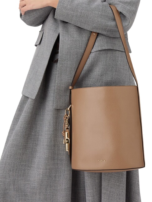 ROXIE Bolso de hombro de piel caramelo - Bolsos Mujer