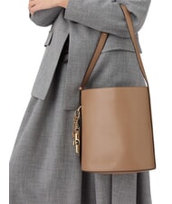 FURLA ROXIE Bolso de hombro de piel caramelo - Bolsos Mujer - 3