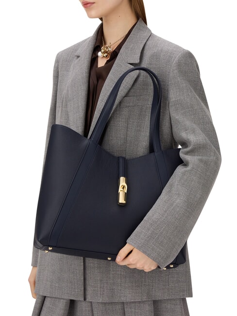 GOCCIA Bolso de hombro, piel azul tinta - Bolsos Mujer