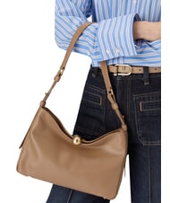 FURLA SFERA SOFT  Bolso bandolera de piel caramelo - Bolsos Mujer - 3