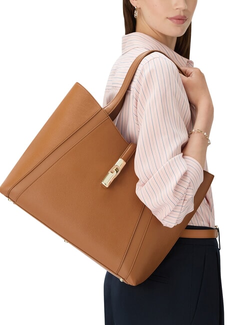 GOCCIA Bolso de hombro, piel brandy - Bolsos Mujer