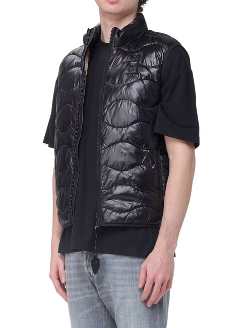 DANNY Chaleco acolchado sin capucha negro/beige natural - Chaquetas sin mangas para hombre.