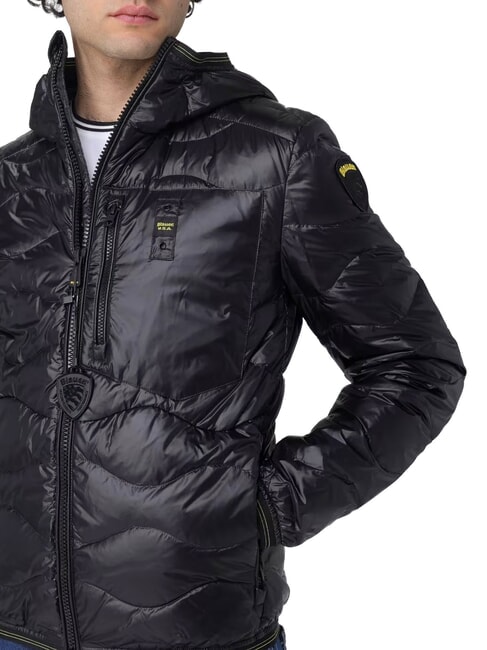 WAVE Chaqueta corta acolchada de plumas con capucha. negro - Chaquetas de plumas para hombre