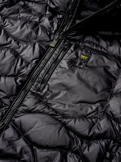 WAVE Chaqueta corta acolchada de plumas con capucha. negro - Chaquetas de plumas para hombre