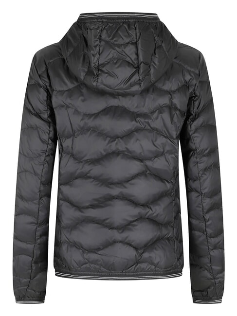 CAMELIA Chaqueta corta acolchada de plumas con capucha. negro - Chaquetas de plumas de mujer