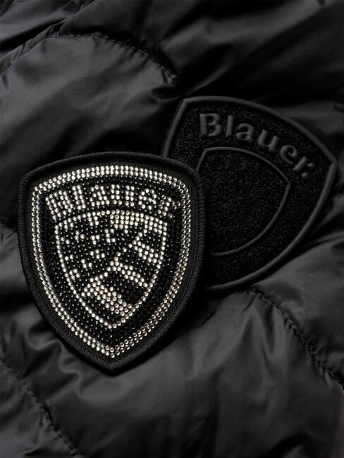 CAMELIA Chaqueta corta acolchada de plumas con capucha. negro - Chaquetas de plumas de mujer