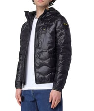 BLAUER WAVE Chaqueta corta acolchada de plumas con capucha. negro - Chaquetas de plumas para hombre - 4
