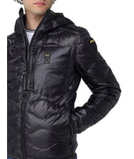 BLAUER WAVE Chaqueta corta acolchada de plumas con capucha. negro - Chaquetas de plumas para hombre - 5