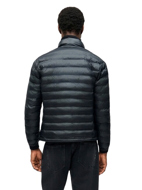 SEWALL Chaqueta corta acolchada de plum&oacute;n, cuello alto negro/gris 995 - Chaquetas de plumas para hombre