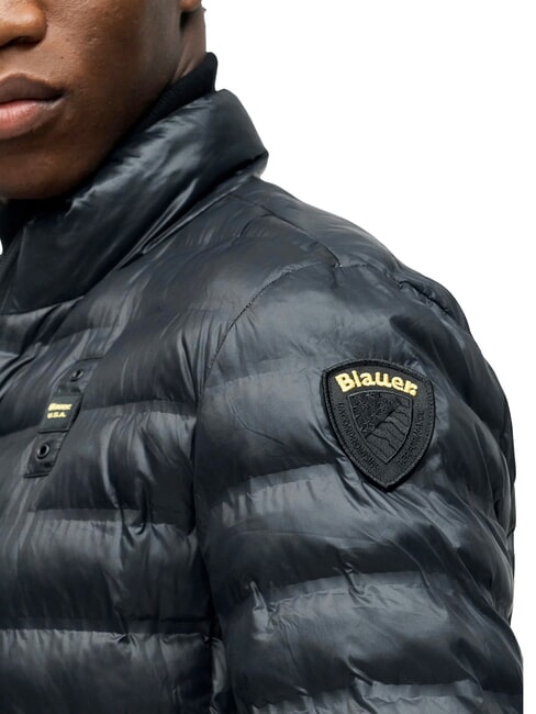 SEWALL Chaqueta corta acolchada de plum&oacute;n, cuello alto negro/gris 995 - Chaquetas de plumas para hombre