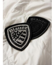 BLAUER CAMELIA Chaqueta corta acolchada de plumas con capucha. Blanco como la nieve - Chaquetas de plumas de mujer - 4