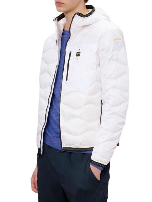 WAVE Chaqueta corta acolchada de plumas con capucha. blanco &oacute;ptico - Chaquetas de plumas para hombre
