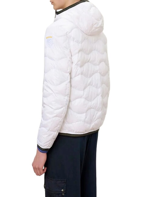 WAVE Chaqueta corta acolchada de plumas con capucha. blanco &oacute;ptico - Chaquetas de plumas para hombre