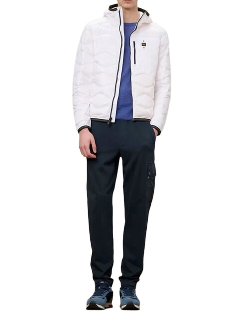 WAVE Chaqueta corta acolchada de plumas con capucha. blanco &oacute;ptico - Chaquetas de plumas para hombre