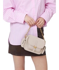 COCCINELLE CAMPUS  Mini bolso de hombro, en piel CORDERO BLANCO - Bolsos Mujer - 2