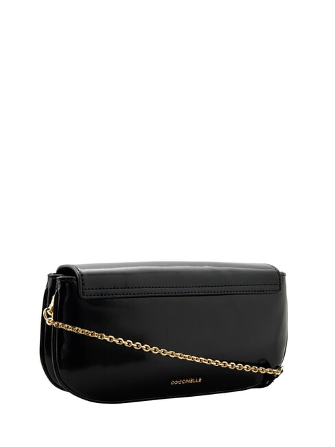 DEW SHINY CALF Minibolso de hombro negro - Bolsos Mujer