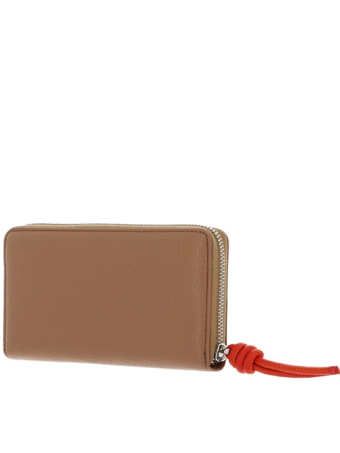 MYRTHA MAXI LOG Cartera grande de cuero con cremallera negro / rojo - Bolsos Mujer