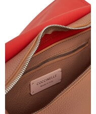 COCCINELLE RAQUEL L Bolso de hombro, de piel negro / rojo - Bolsos Mujer - 4